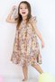 Girl's Satin Dress with Floral Pattern and Arma Detail, Zipper on the Back, 4-9 Years Old, Mixed Colors - 2