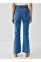 Lycra High Waist Denim Trousers - Light Navy Blue - - 6