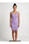 Women's Cotton Camisole Twill Waist Fitting Square Neck Above Knee Mini Sleeveless Thick Strap Dress