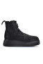 Black Patent Leather Women's Flat Boots 01Wt4603 - 2
