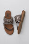 Gray Shiny Leather Women's Flip Flops 01Wu7448