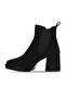 Black Suede Women's Heeled Boots 01Wv8100 - 3