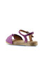 Lilac Leather Women's Espadrille Sandals 01Wu5206 - 5