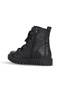 Black Leather Women's Flat Boots 01Wf3300 - 4