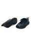 Women's Navy Blue Leather Sports Shoes - 5
