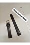 14 mm Compatible Watch Band - Dark Brown Color, Flat Model, Silver Color Buckle - 3