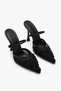 Calista Women's Black Lace Mesh Embroidery and Bead Detailed Women's Heeled Shoes 9cm - 2