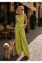 Lime green aura suit vest and pants set