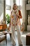 Women's Rose Printed Cotton Scarf - 5