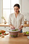 Vega Salad Dryer Pink – Portable Lunch Box with Compartments, Leak-Proof Lid - 4