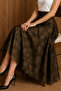 Empirme Patterned Chiffon Skirt M225 Khaki