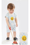Smiling Face Detailled Baby Romper - 2