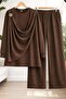Cast Collar Double Bottom Top Lady Set
