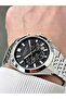 Functional Silver-Black Color Sapphire Glass Steel Band Steel Case Men's Wristwatch 1217Mr - 3