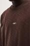 Men's Metal Label Jacquard Oversize T-Shirt Brown - 5
