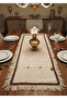 Buldan Cendere Cloth Lace Authentic Coffee Beaded Handcrafted Antique Fringed 50X135 cm Runner
