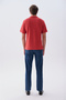 Men's Red Polo Neck T-Shirt - 2