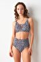 No Gossip Bardot High Waist Bikini Single Bottom Zebra 239205-D - 4