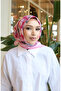 وشاح منقوش بالزهور 70332-10 وردي - 3