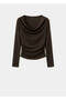 Drape Collar Slim Fit T-Shirt - 3