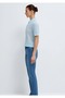 M1614310 Striped Polo Collar T-Shirt Women's T-Shirt - 4