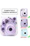 Clear Flower Camera Case for Fujifilm Instax Mini 12-8, Protective Bag with Shoulder Strap - 3