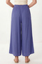 Wide Leg Summer Viscose Trousers Lrn0035 Purple - 3