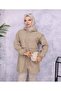 Hooded Zippered Raincoat Trench Coat Mink - 4