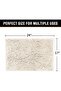 Super Soft Chenille Bathroom Mat, 17"x24", Absorbent Non-Slip Rug, Fast Drying, Ivory