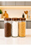 3-Piece 1500 ml Glass Food and Legume Storage Jar Set with Lid, Jumbo Size - 3