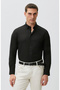 Slim Fit Siyah Cotton Gömlek - 3
