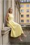 Women's Sleeveless Crew Neck Crepe Textured Hürrem Fabric Waist-Fitted Midi Dress - 4