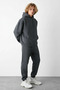 Men's Cotton Relaxed Fit Kangaroo Pocket Hooded Tracksuit Set - Hiking - 4