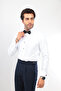 Slim Fit Long Sleeve Soft Satin Tuxedo Groom Suit Men's Gift Boxed Shirt Fs-001947 - White - 3