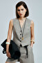 Bloom Women's Lyocell Blended Linen Vest Mink - 3