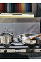 CampFire Stainless Steel Cookset Camping Cookware Set, 18/8 Durable Outdoor Cooking Kit with 3L & 1.8L Saucepan Pots and 21cm Frying Pan, Foldable Handles & Nesting Compact Design for Campfire Cooking - 5
