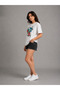 Floral Printed Rhinestone T-shirt - 3