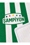 Green and White Fan Children's Room Single Pique Bedspread - 2