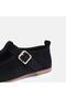 Large size women's genuine Leather and Suede akkabi 41-42-43-44-black suede - 6