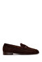 Women's Brown Buckle Suede Leather Masculine Loafer 26Pfd230110