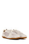 Women's Beige Lace-Up Suede Leather Sneaker 26Pfd141614 - 2
