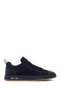 Men's Navy Blue Lace-Up Nubuck Genuine Leather Sneaker, Winter Sports Shoes 25Wfd6970V3