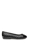 Women's Black Annytah Quilted Patterned Genuine Leather Ballerinas, Summer Shoes D467Nb05402C9999