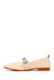 Women's Beige Stone Leather Ballerinas 26Pfd350718 - 3