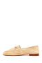 Women's Beige Buckle Suede Leather Loafer 26Pfd552610 - 3
