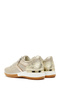 Women's Gold Lace-Up Side Zipper Leather Sneaker 25Sfd 370514 - 5