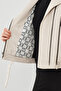 London Women's Beige Biker Leather Jacket 23Wgd5146Ve - 8