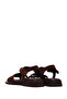 Women's Brown Ankle Buckle Suede Leather Sandals 26Sfd360910 - 6