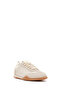 Women's Cream Lace-Up Leather Sneaker 26Pfd553014 - 7