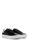 Women's Black Lace-Up Thick-Soled Sports Shoes, Leather Sneaker 26Pfd290418 - 2